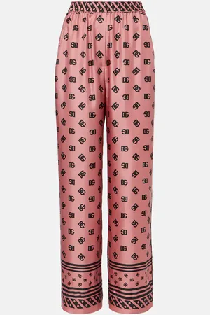 Dolce & Gabbana DG silk satin palazzo pants