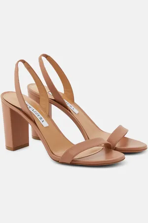 Aquazzura So Nude leather slingback sandals