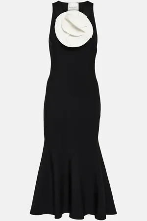 Roland Mouret Floral-appliquÃ© midi dress