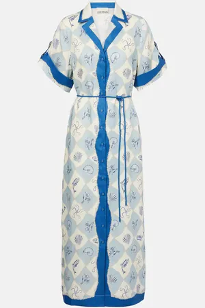 ALÉMAIS Pia printed linen shirt dress