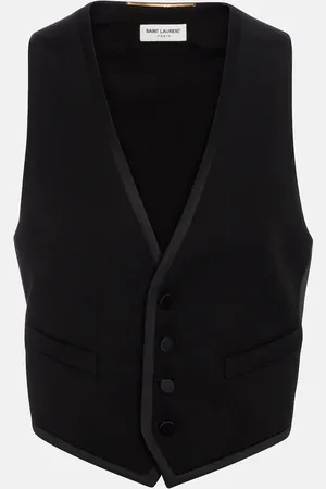 Saint Laurent Wool grain de poudre vest