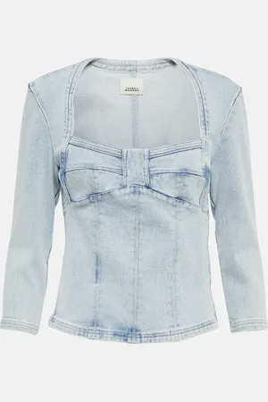 Isabel Marant Vanio bleached denim top