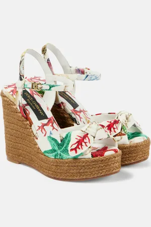 Dolce & Gabbana Capri Cava printed espadrille wedges