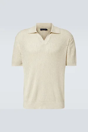 Frescobol Carioca Rino ribbed-knit cotton polo shirt