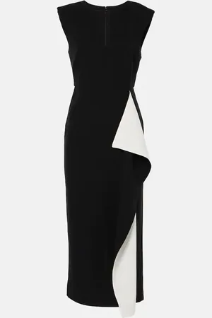 Roland Mouret Ruffed cady midi dress
