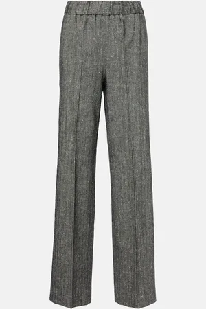 Dolce & Gabbana High-rise wool-blend wide-leg pants