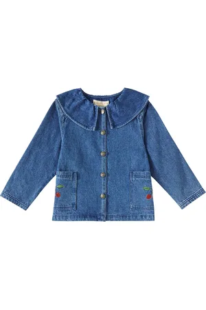 Konges Sløjd Magot embroidered denim shirt