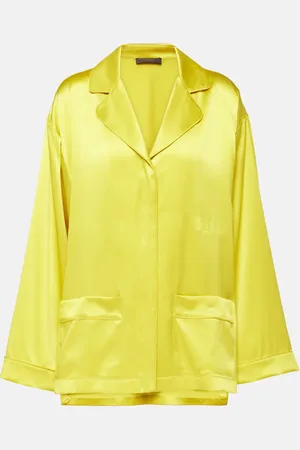 Max Mara Elegante Vasaio silk pajama shirt