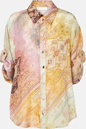 ZIMMERMANN Tallow printed silk shirt