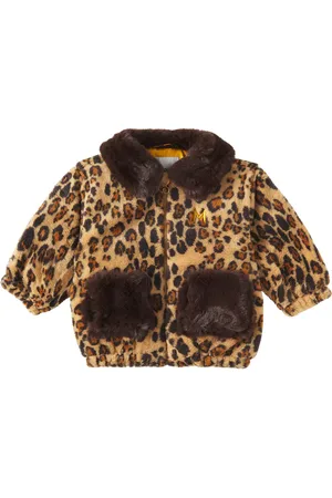 Mini Rodini Leopard-print faux fur jacket