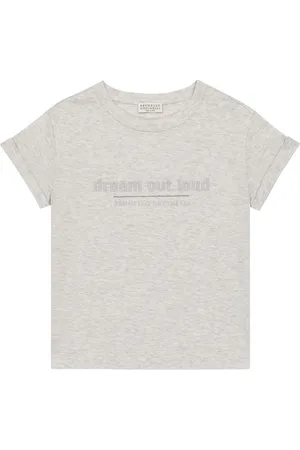 Brunello Cucinelli Embroidered cotton jersey T-shirt