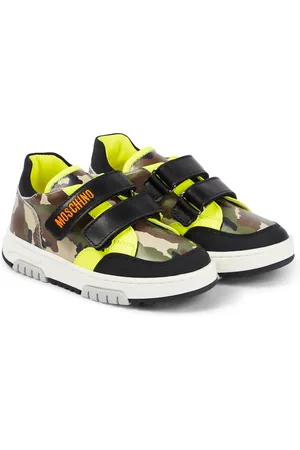 Moschino Camouflage leather sneakers