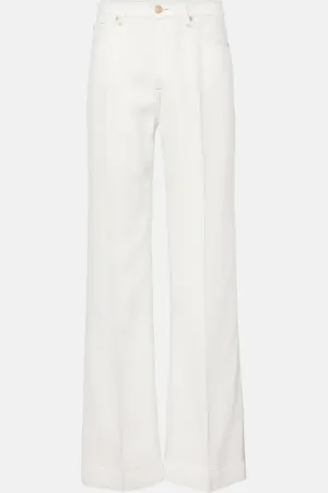 7 for all Mankind Mid-rise wide-leg jeans