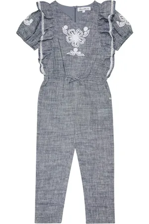 Tartine Et Chocolat Embroidered linen jumpsuit