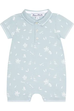 Tartine Et Chocolat Baby safari cotton playsuit