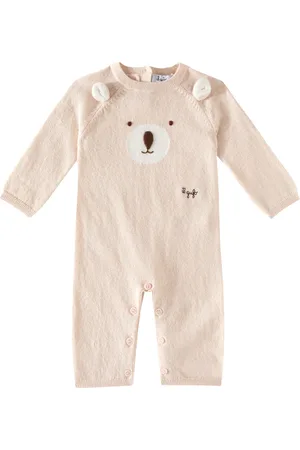 Il gufo Baby embroidered virgin wool onesie