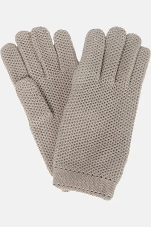 Loro Piana Crochet cashmere gloves