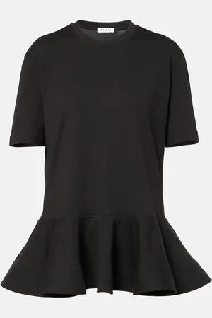 Alaïa Peplum cotton jersey T-shirt