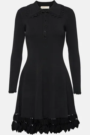 ULLA JOHNSON Cybil ruffled ribbed-knit minidress