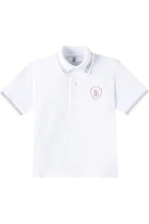 Brunello Cucinelli Striped cotton jersey polo shirt