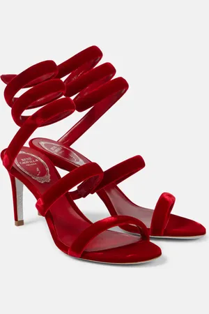 RENE CAOVILLA Cleo 80 velvet sandals