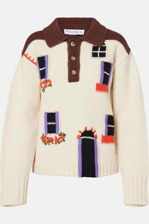 J.W.Anderson Intarsia wool polo sweater