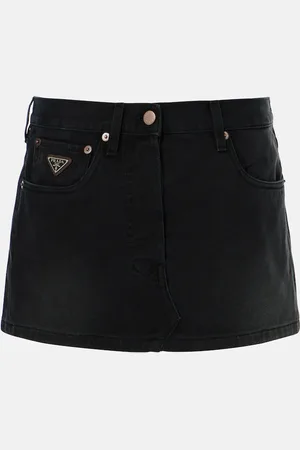 Prada Low-rise denim skirt