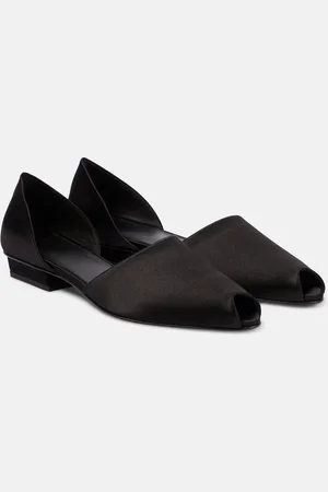 Totême The Peep-Toe satin flats