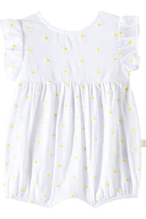 Il gufo Baby floral cotton romper
