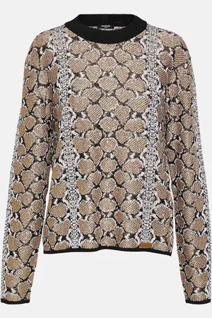 Balmain Snake-effect jacquard sweater