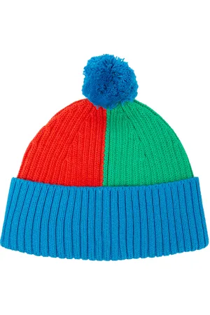 Stella McCartney Colorblocked cotton and wool beanie