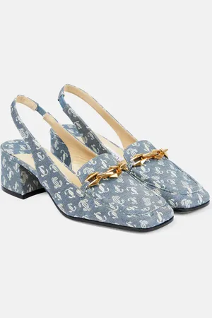 Jimmy Choo Diamond Tilda 45 denim slingback pumps