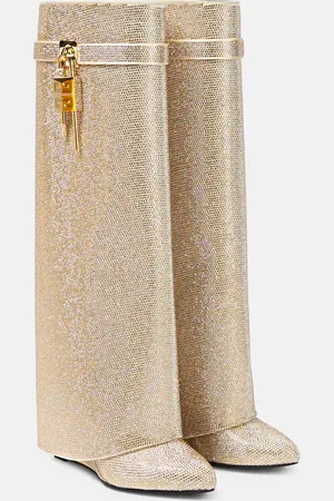 Givenchy Shark Lock embellished knee-high boots