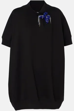 DRIES VAN NOTEN Embellished cotton sweater dress