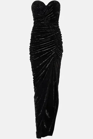ALEXANDRE VAUTHIER Ruched velvet gown
