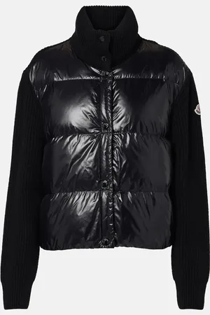 Moncler Down-paneled virgin wool cardigan