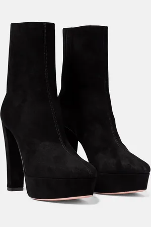 Aquazzura Saint Honore 120 suede platform ankle boots