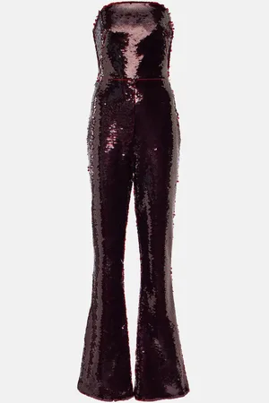 Safiyaa Myrine sequined strapless jumpsuit