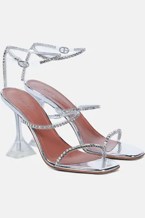 Amina Muaddi Gilda embellished PVC sandals