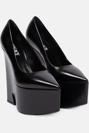 VERSACE Tempest leather platform pumps