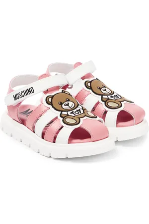 Moschino Logo leather sandals