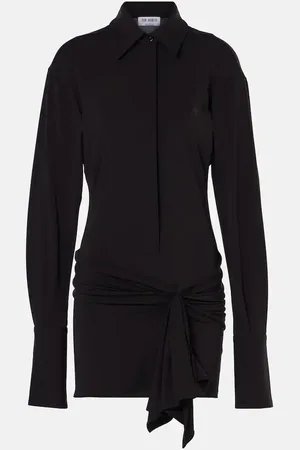 The Attico Cutout draped jersey shirt dress