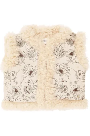 BONPOINT Tuli faux fur-lined floral vest