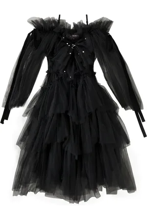 Tutu Du Monde Darkest Night bow-detail tulle dress