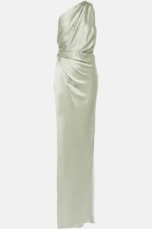 The Sei Draped one-shoulder silk satin gown