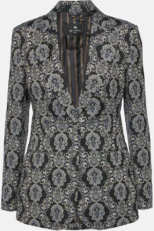 Etro Single-breasted jacquard blazer