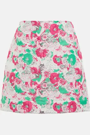 Ganni Floral jacquard miniskirt