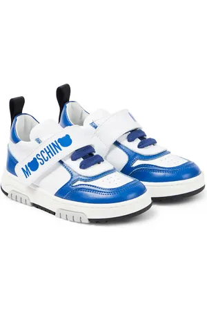 Moschino Logo leather sneakers