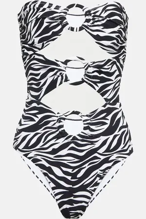 ALEXANDRA MIRO Anya zebra-print cutout swimsuit