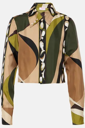 Puccini Pesci cropped silk shirt